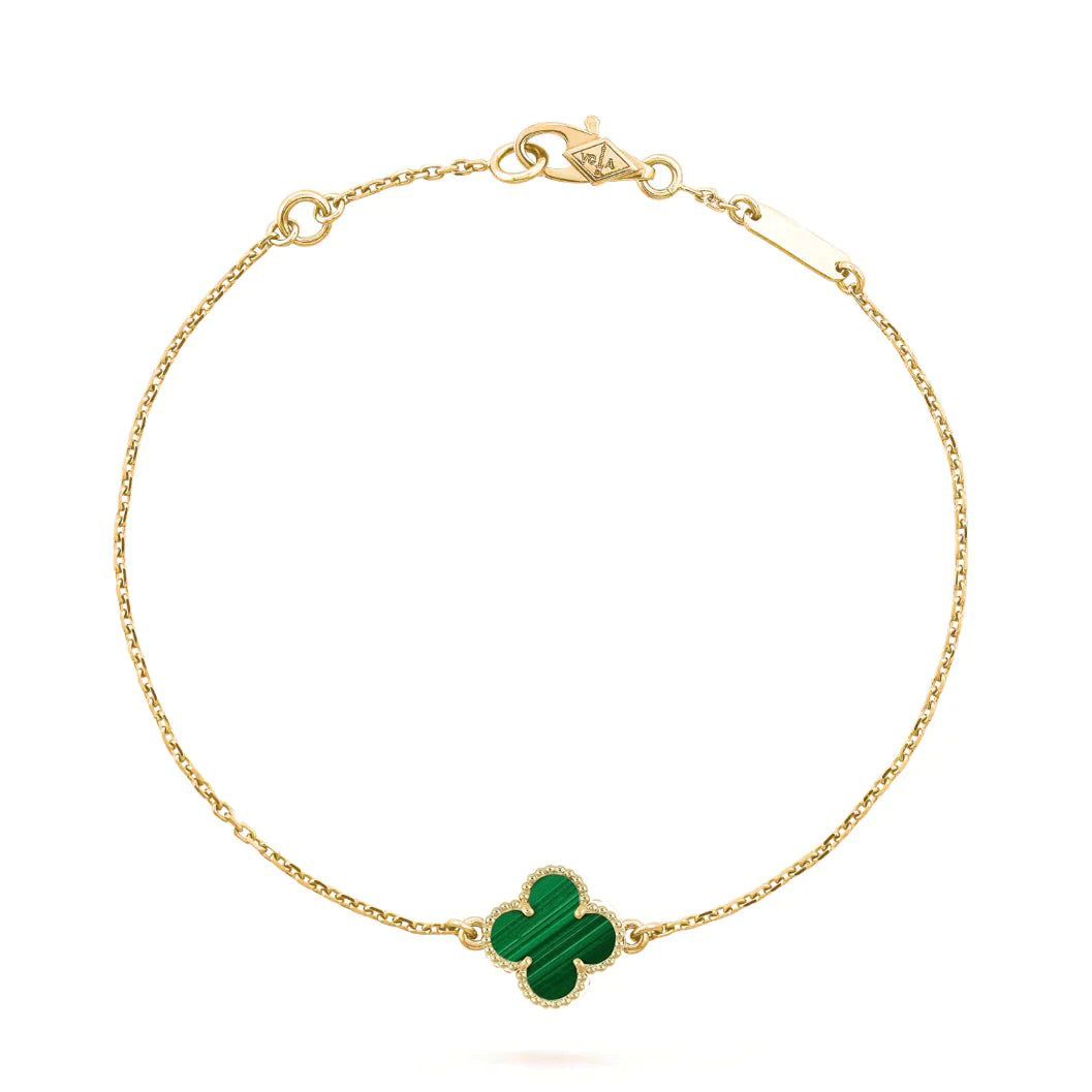 [Psychic Jewelrys]CLOVER BRACELET MALACHITE 1 MOTIF