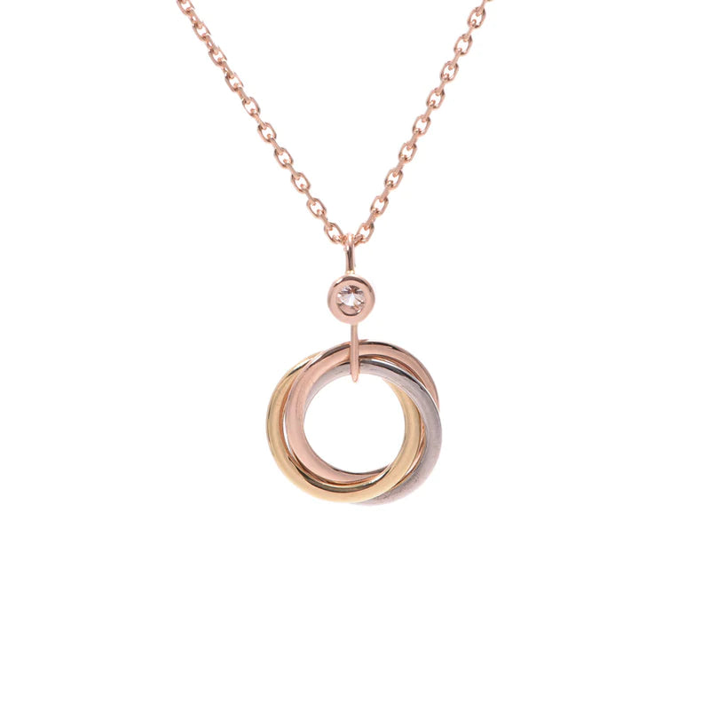 [Psychic Jewelrys]TRINITY SILVER GOLD PINK GOLD NECKLACE