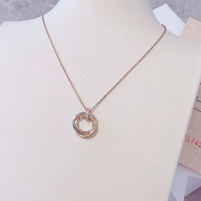 [Psychic Jewelrys]TRINITY NECKLACE GOLD  DIAMONDS