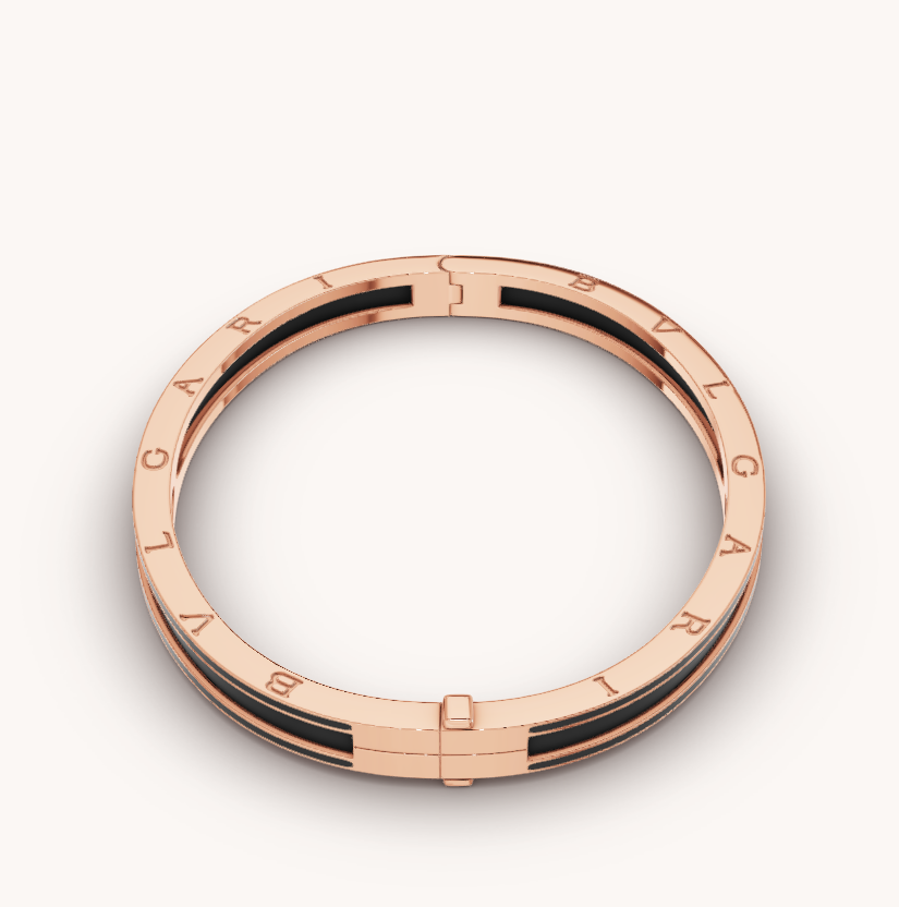 [Psychic Jewelrys]ZERO 1 PINK GOLD WITH MATTE BLACK CERAMIC BRACELET