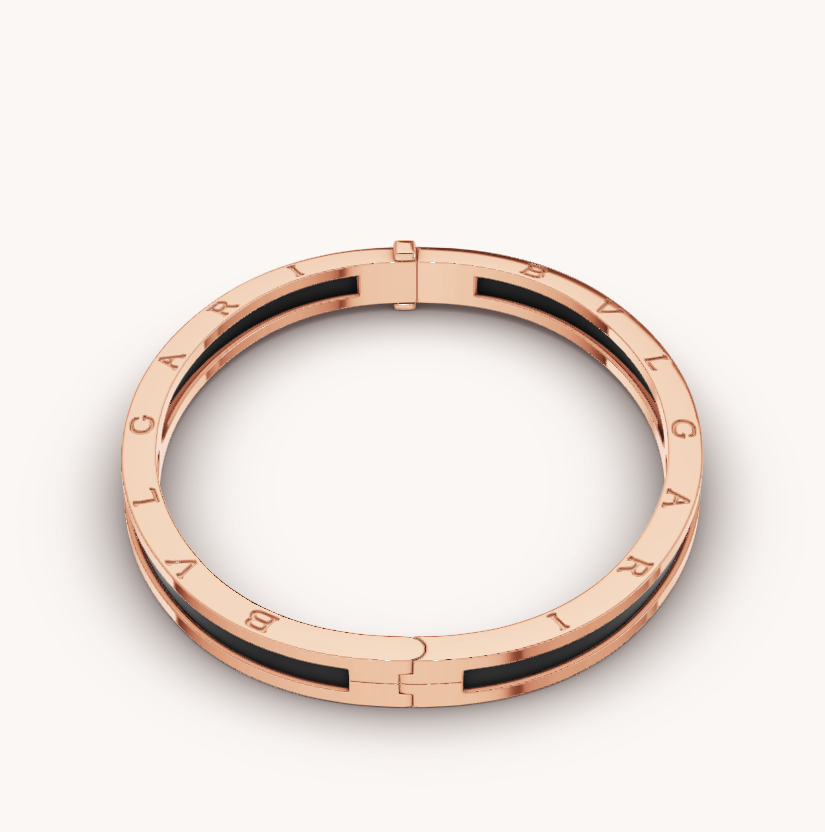 [Psychic Jewelrys]ZERO 1 PINK GOLD WITH BLACK CERAMIC BRACELET