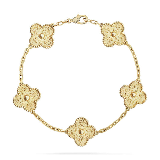 [Psychic Jewelrys]CLOVER 5 MOTIFS BRONZING BRACELET