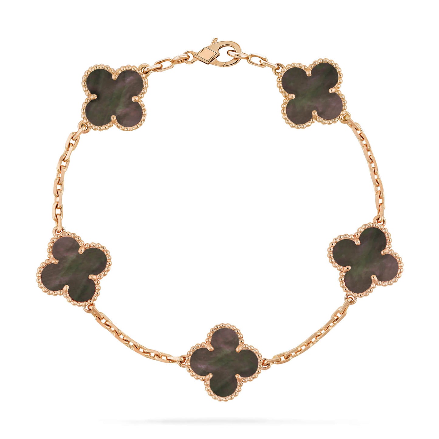 [Psychic Jewelrys]CLOVER 5 MOTIF GRAY MOP  BRACELET