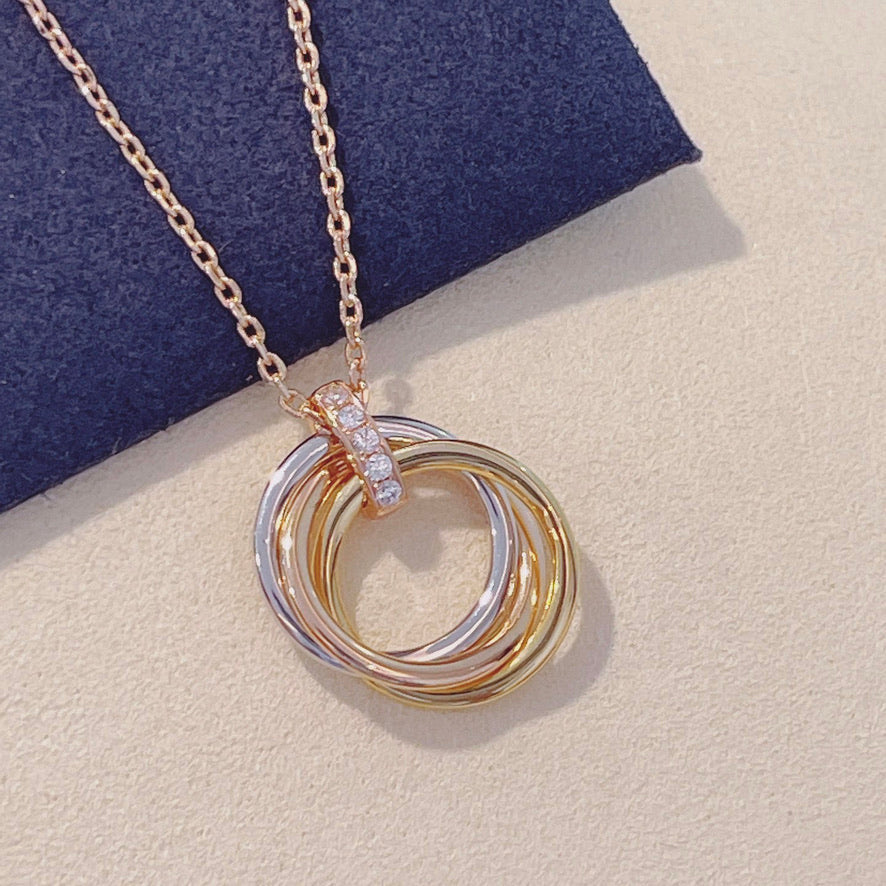 [Psychic Jewelrys]TRINITY NECKLACE GOLD  DIAMONDS