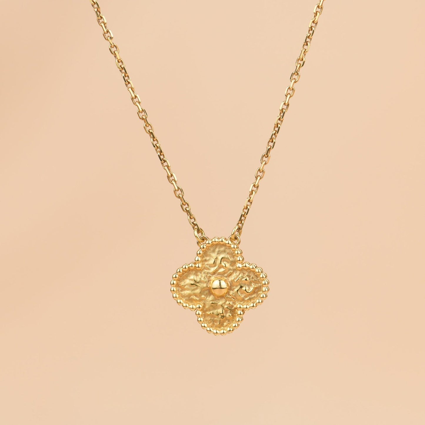 [Psychic Jewelrys]CLOVER 15MM  BRONZING NECKLACE