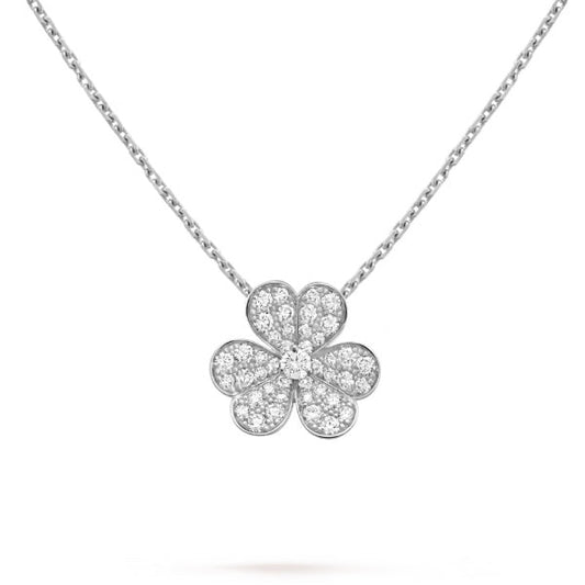 [Psychic Jewelrys]CLOVER DIAMOND NECKLACE SILVER