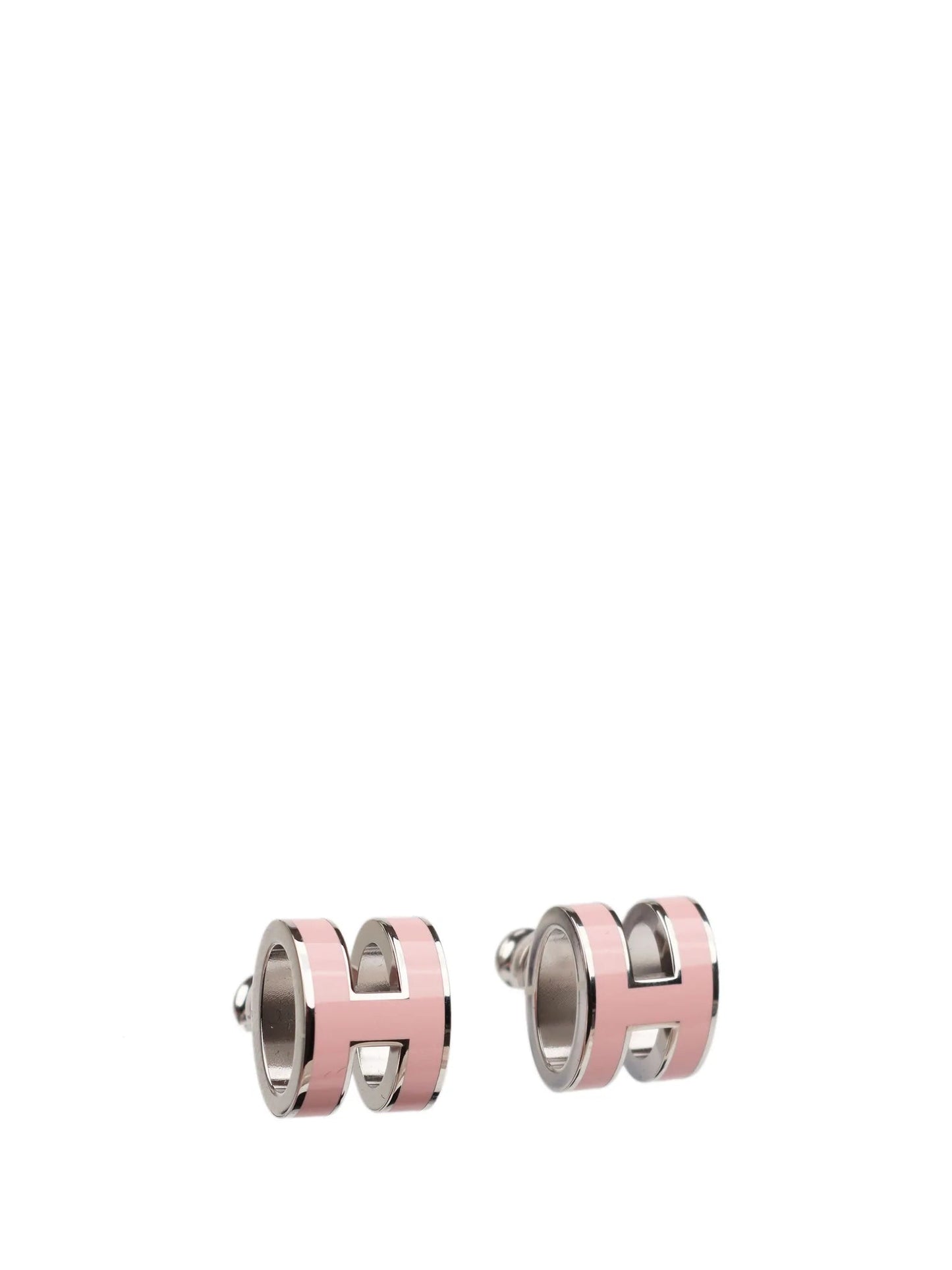 [Psychic Jewelrys]MINI POP H SILVER EARRINGS PINK