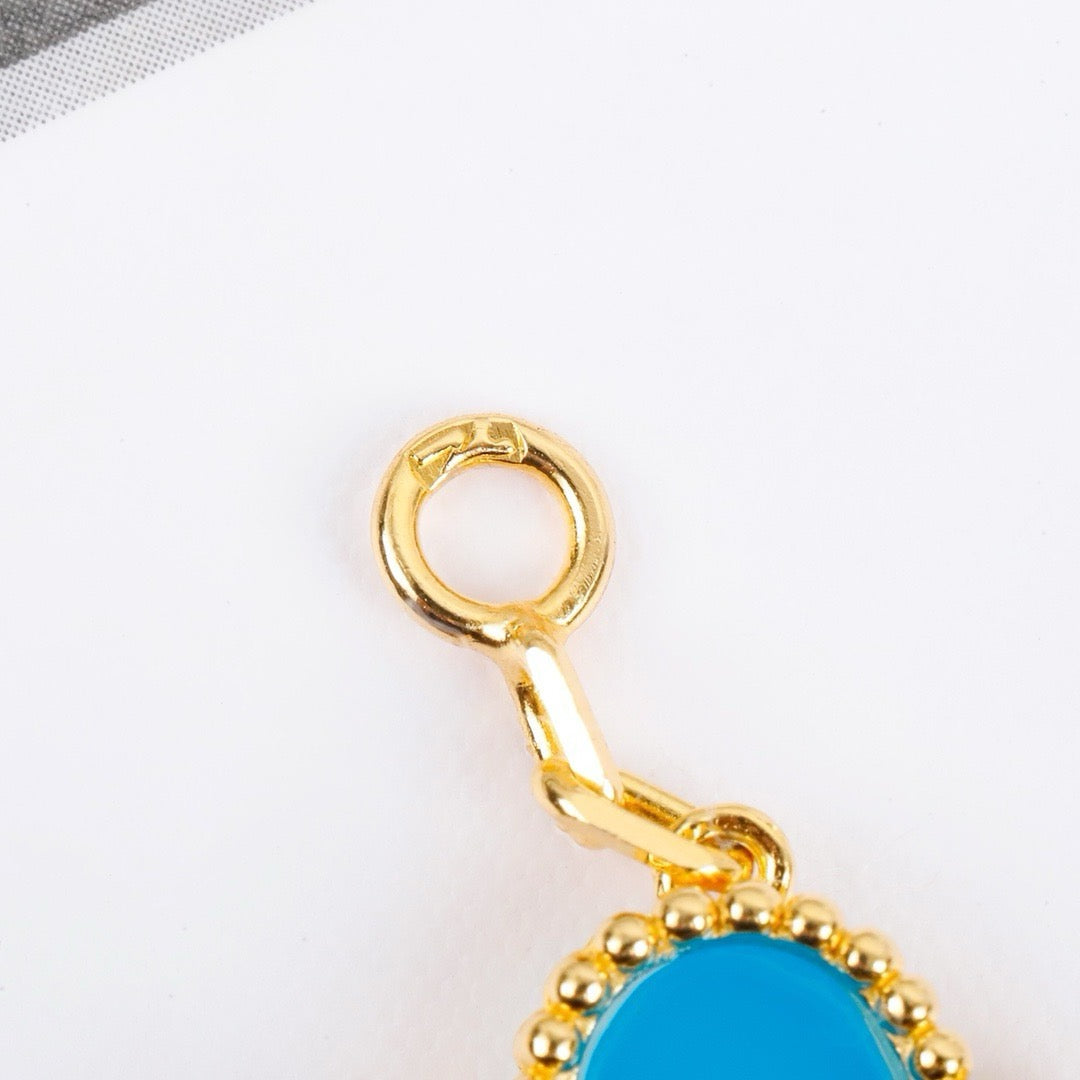 [Psychic Jewelrys]CLOVER 5 MOTIFS TURQUOISE BRACELET