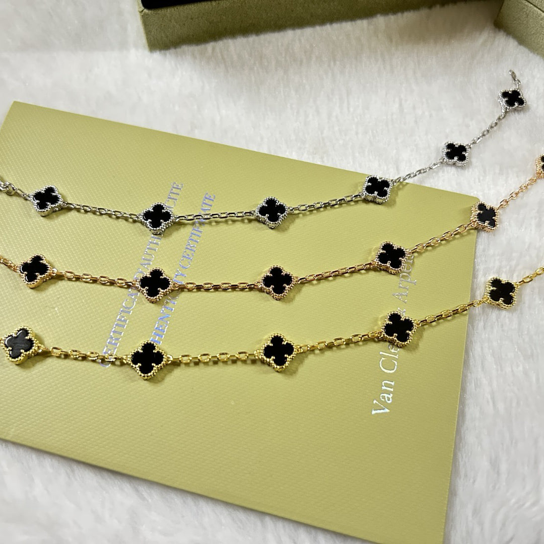 [Psychic Jewelrys]CLOVER 6 MOTIF  ONYXS BRACELET