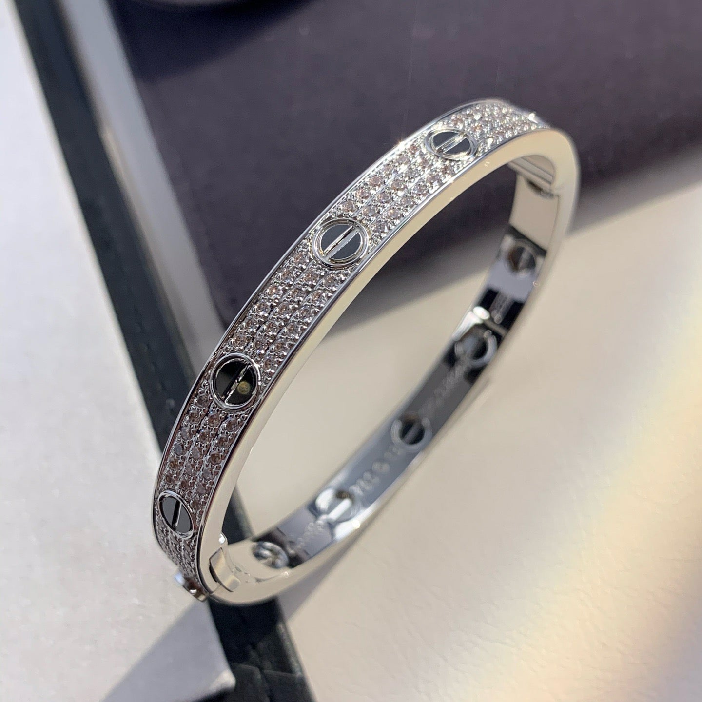 [Psychic Jewelrys]LOVE BRACELET 6.1MM DIAMOND-PAVED CERAMIC