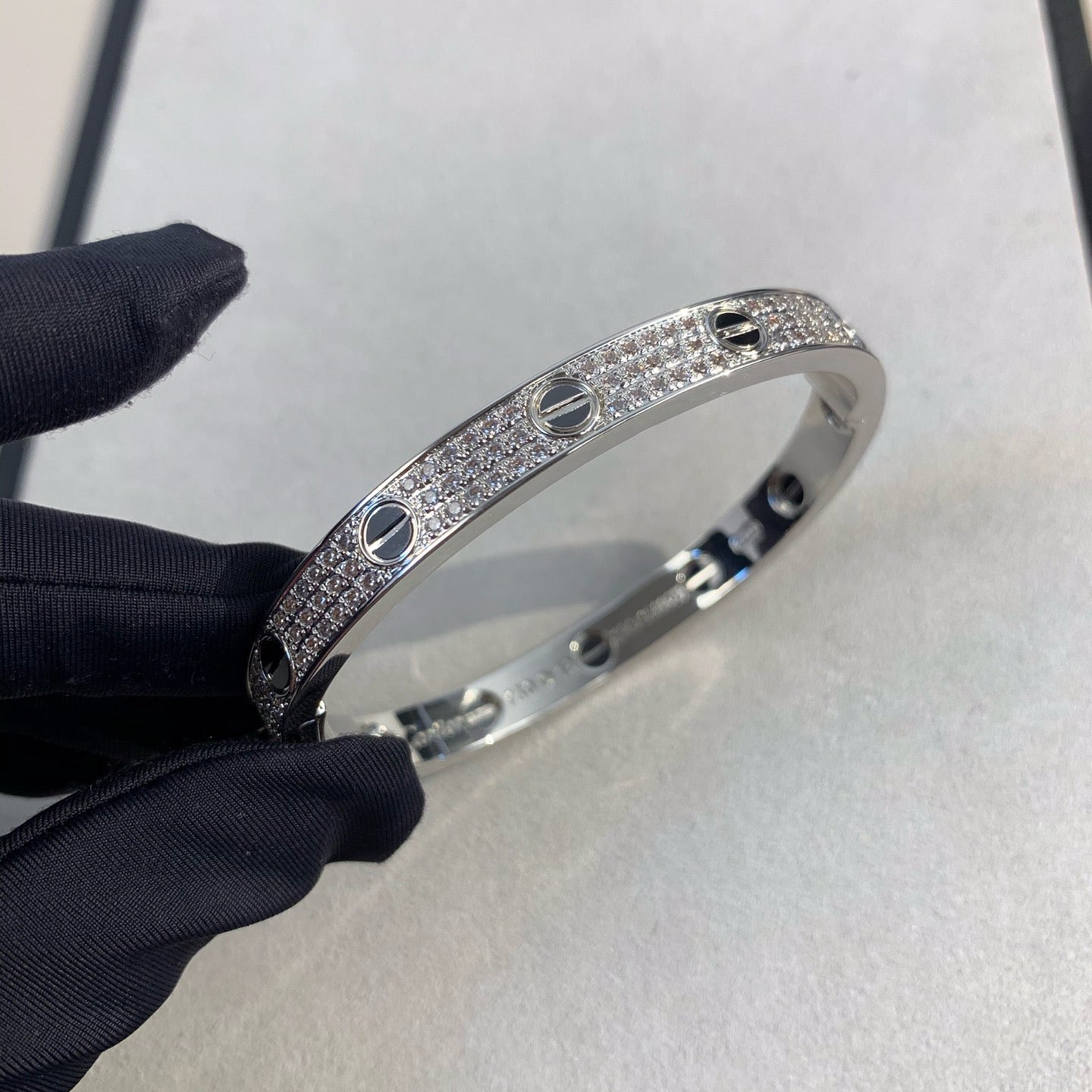 [Psychic Jewelrys]LOVE BRACELET 6.1MM DIAMOND-PAVED CERAMIC