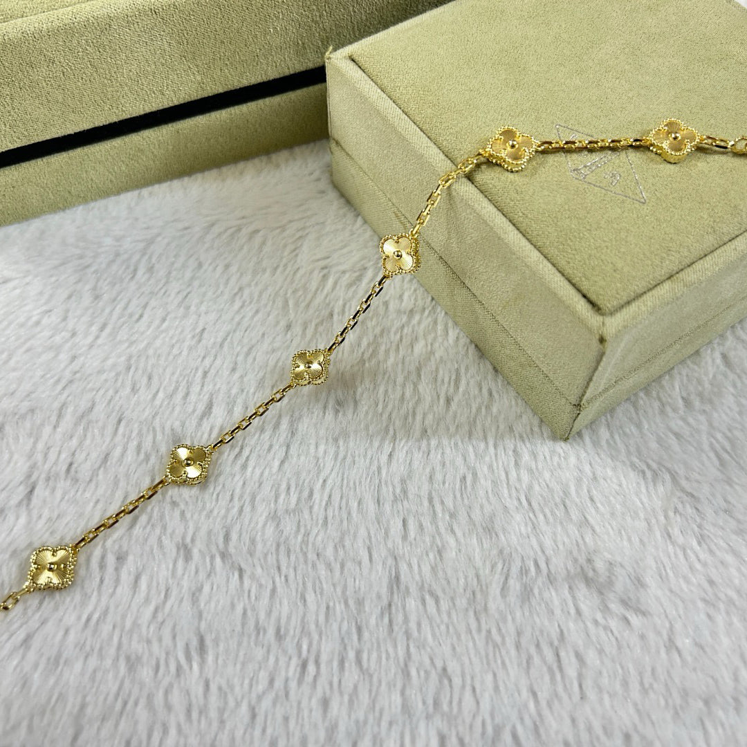 [Psychic Jewelrys]CLOVER 6 MOTIF DIAMOND BRACELET
