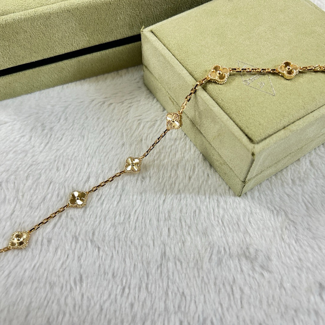 [Psychic Jewelrys]CLOVER 6 MOTIF DIAMOND BRACELET