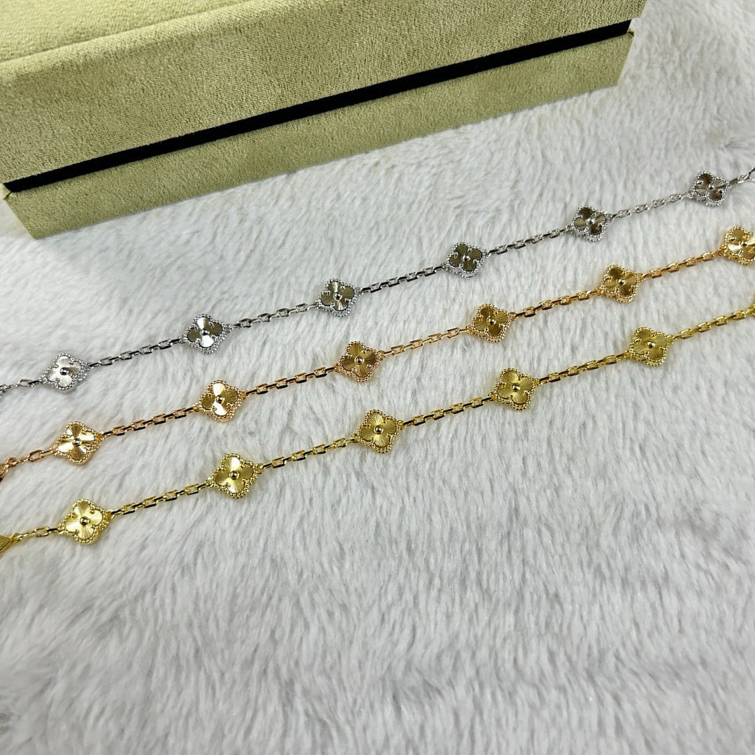 [Psychic Jewelrys]CLOVER 6 MOTIF DIAMOND BRACELET