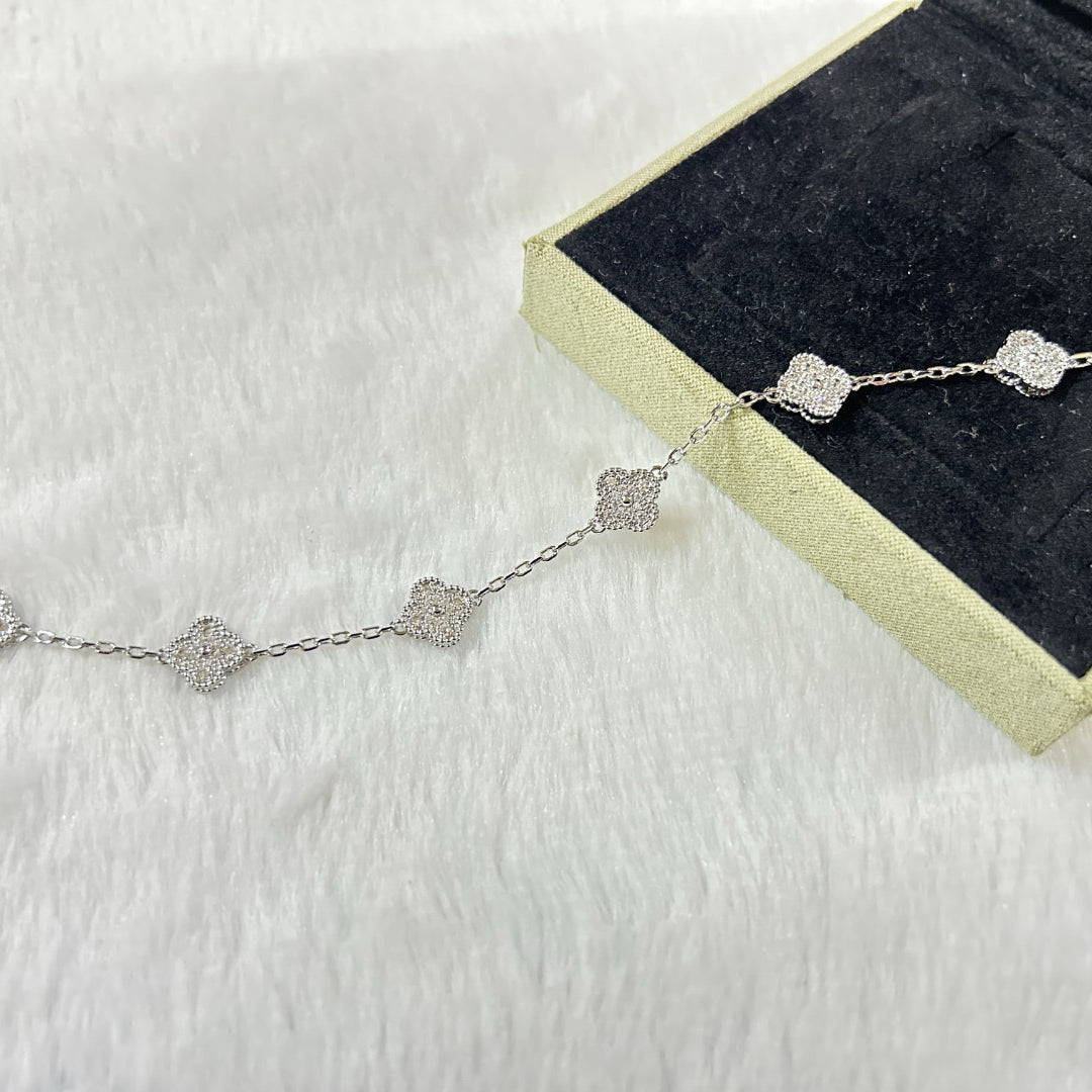 [Psychic Jewelrys]CLOVER 6 MOTIF DIAMOND BRACELET