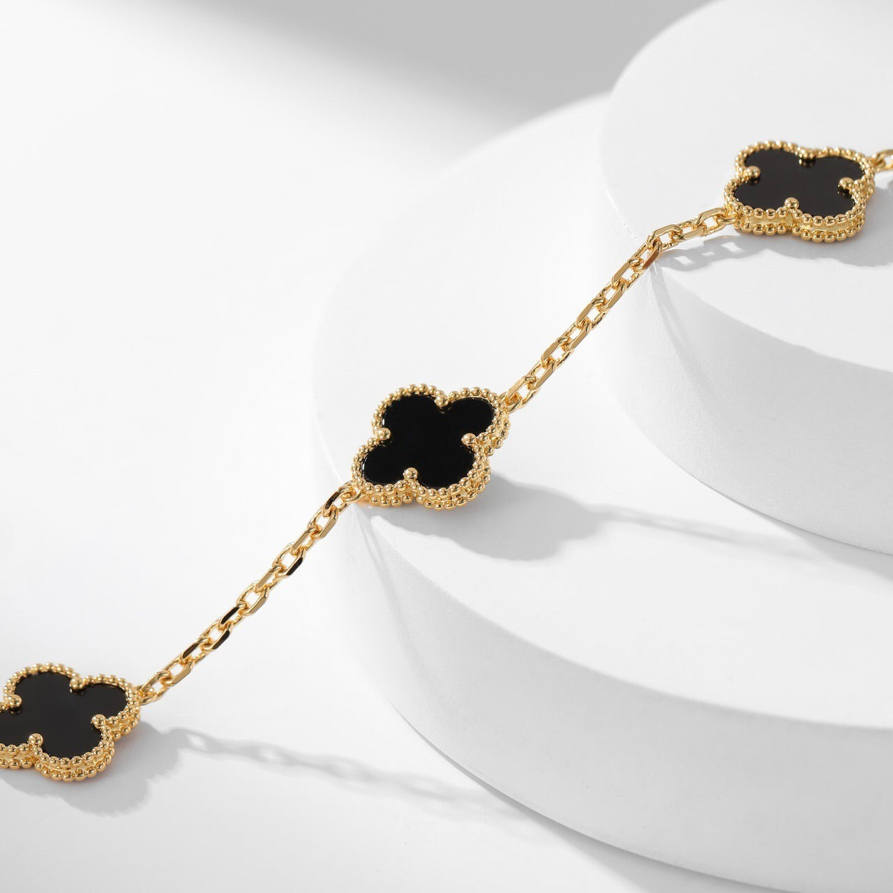 [Psychic Jewelrys]CLOVERS THE 10-MOTIFS ONYX NECKLACE