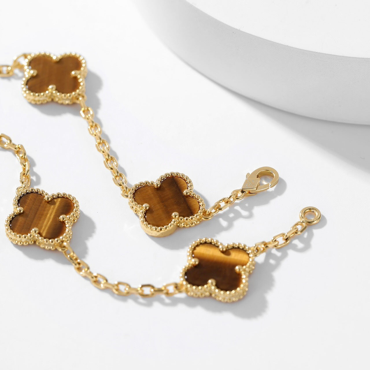 [Psychic Jewelrys]CLOVERS THE 10-MOTIFS TIGER EYE NECKLACE