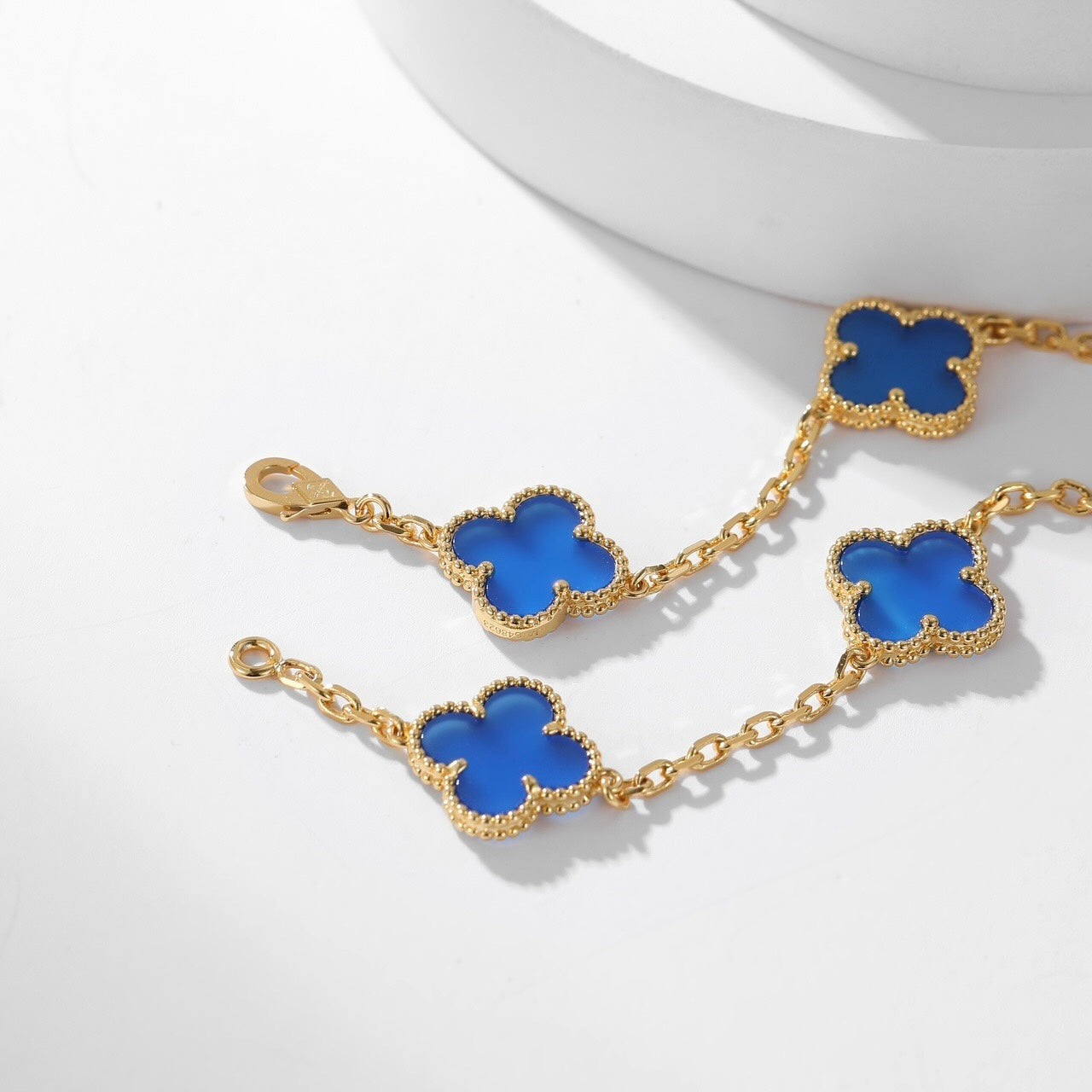[Psychic Jewelrys]CLOVERS THE 10-MOTIFS BLUE AGATE NECKLACE