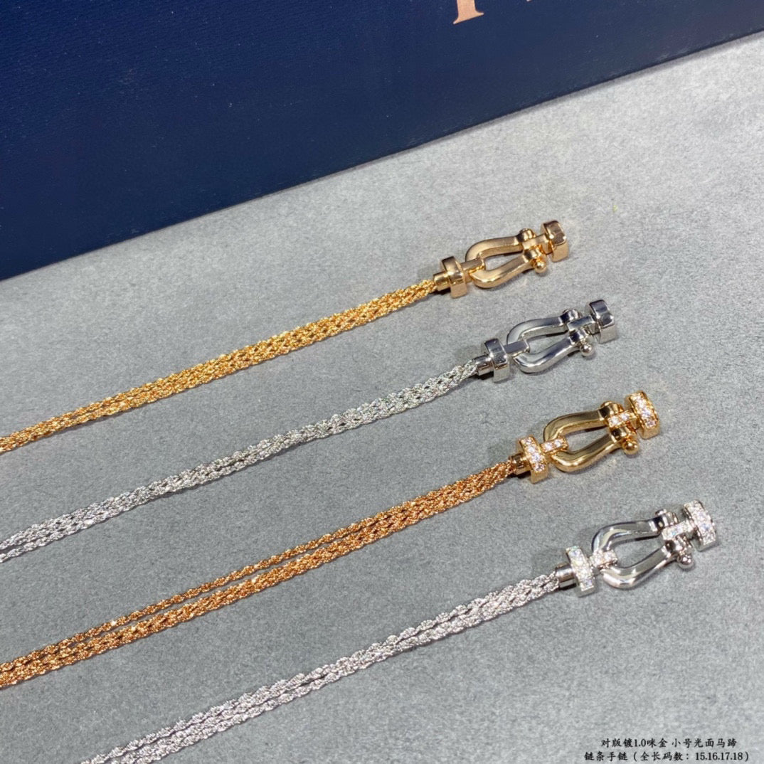 [Psychic Jewelrys]FORCE SMALL HORSESHOE  DIAMOND CHAIN ROPE BRACELET