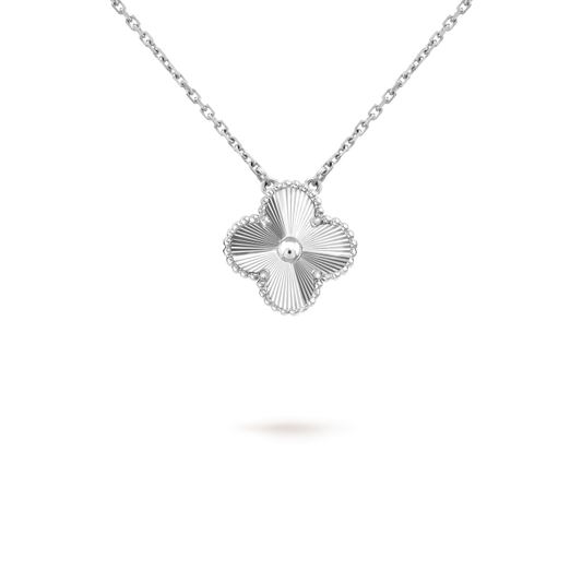 [Psychic Jewelrys]CLOVER 15MM LASER NECKLACE SILVER