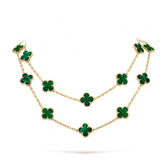 [Psychic Jewelrys]CLOVER 20 MOTIFS MALACHITE GOLD