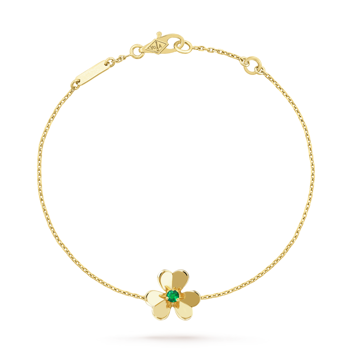 [Psychic Jewelrys]FRIVOLE GOLD FLOWER PINK MALACHITE BRACELET