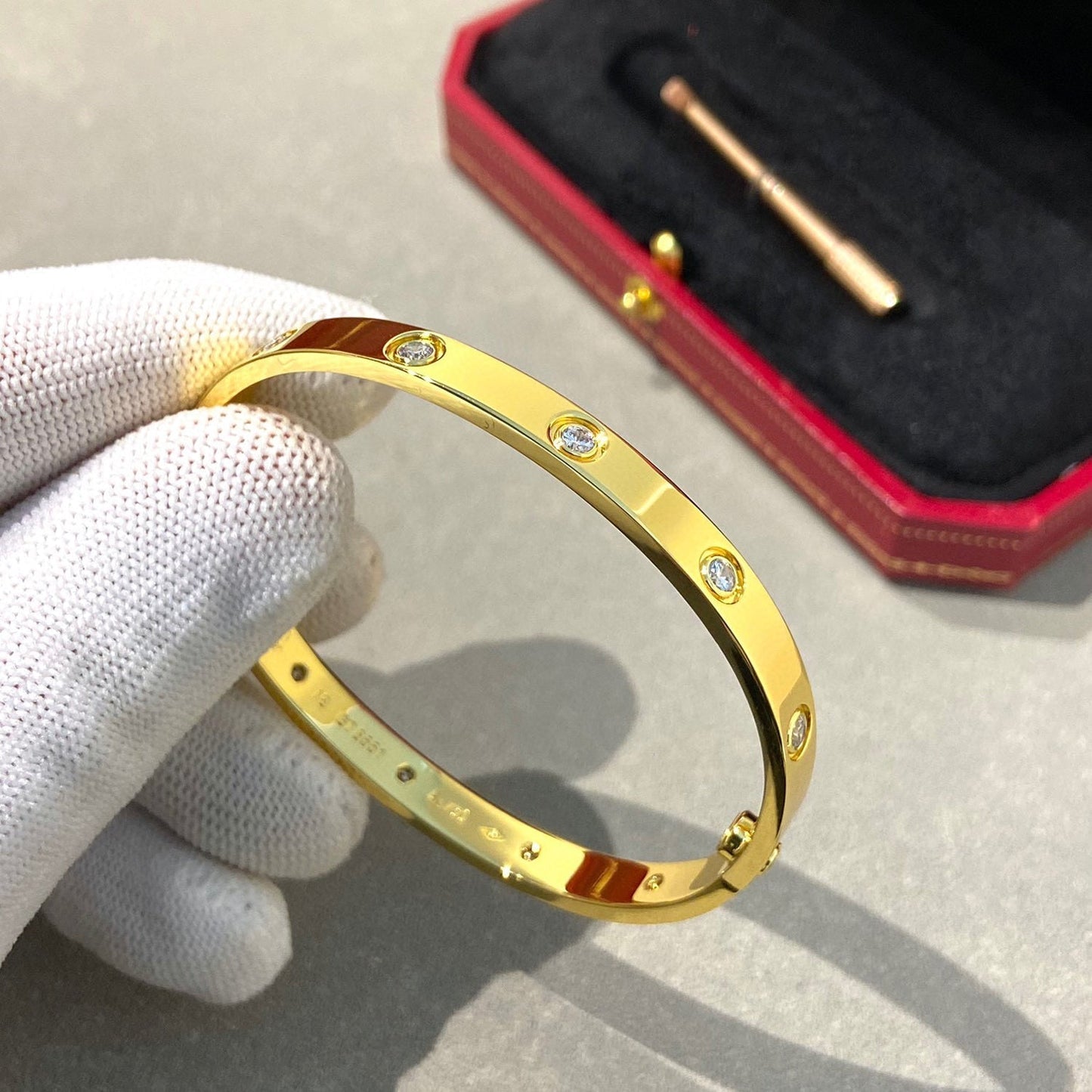 [Psychic Jewelrys]LOVE BRACELET 6.1MM 10 DIAMONDS