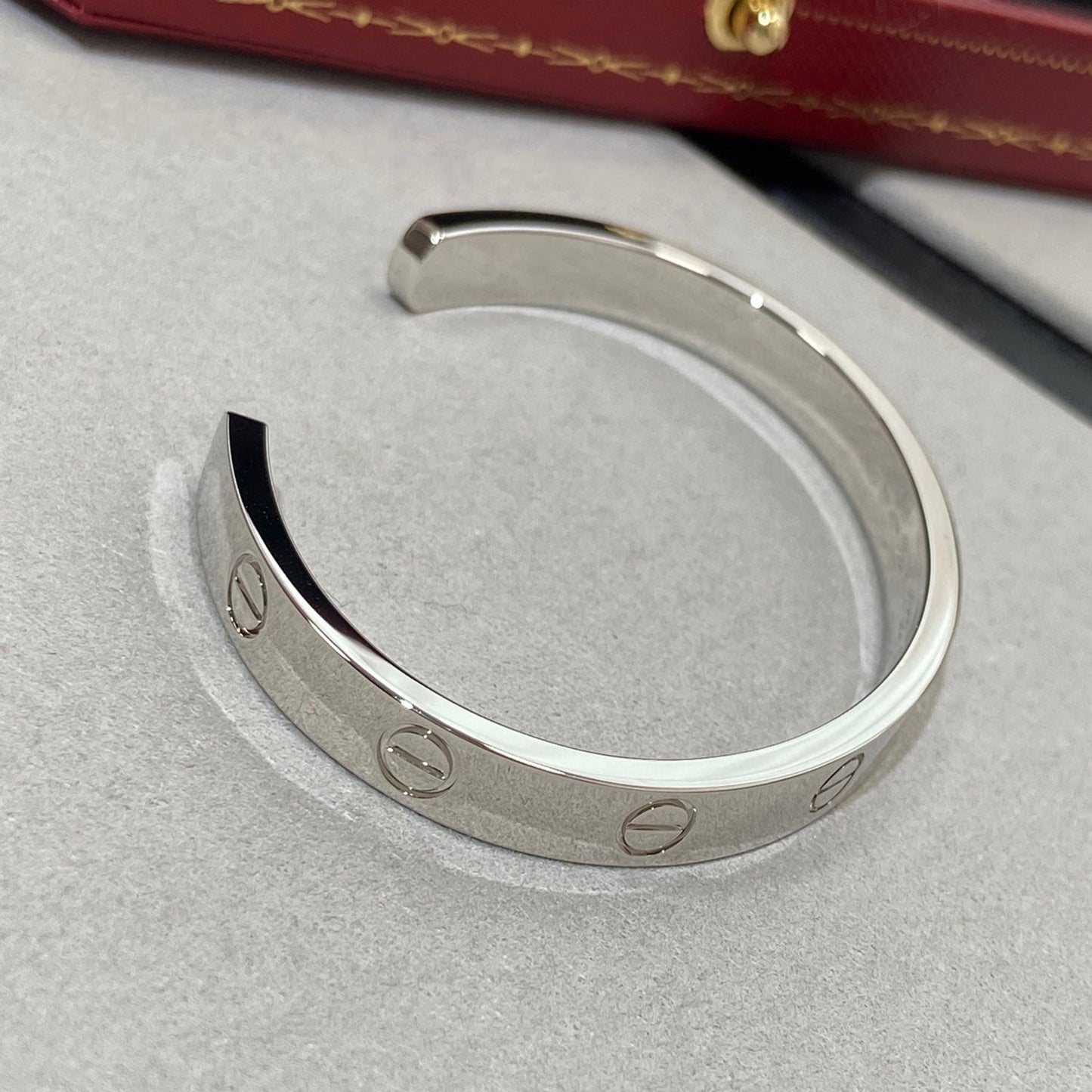 [Psychic Jewelrys]LOVE BRACELET 6.1MM 1 DIAMOND OPEN CUFF