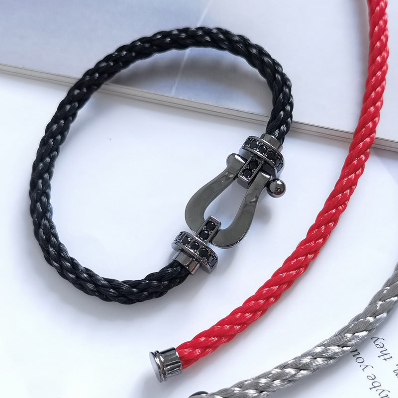 [Psychic Jewelrys]FORCE LARGE SERIES HORSESHOE BLACK SAMURAI BRACELET