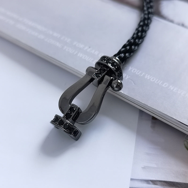 [Psychic Jewelrys]FORCE LARGE SERIES HORSESHOE BLACK SAMURAI BRACELET
