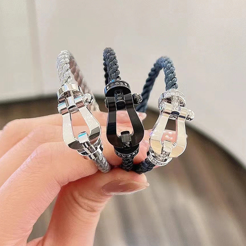 [Psychic Jewelrys]FORCE LARGE HORSESHOE NO DIAMOND BRACELET SILVER