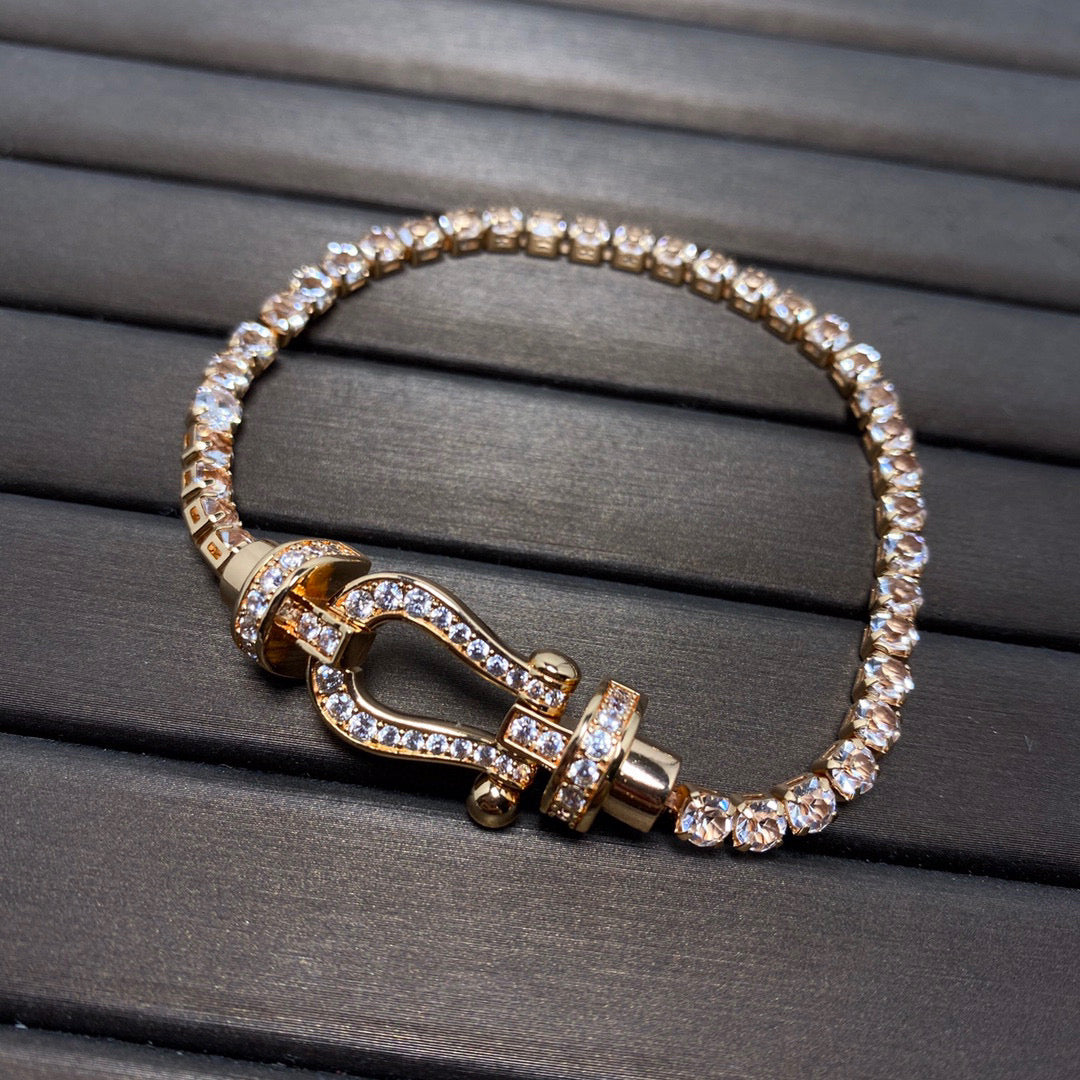 [Psychic Jewelrys]FORCE  HORSESHOE  DIAMOND TENNIS BRACELET