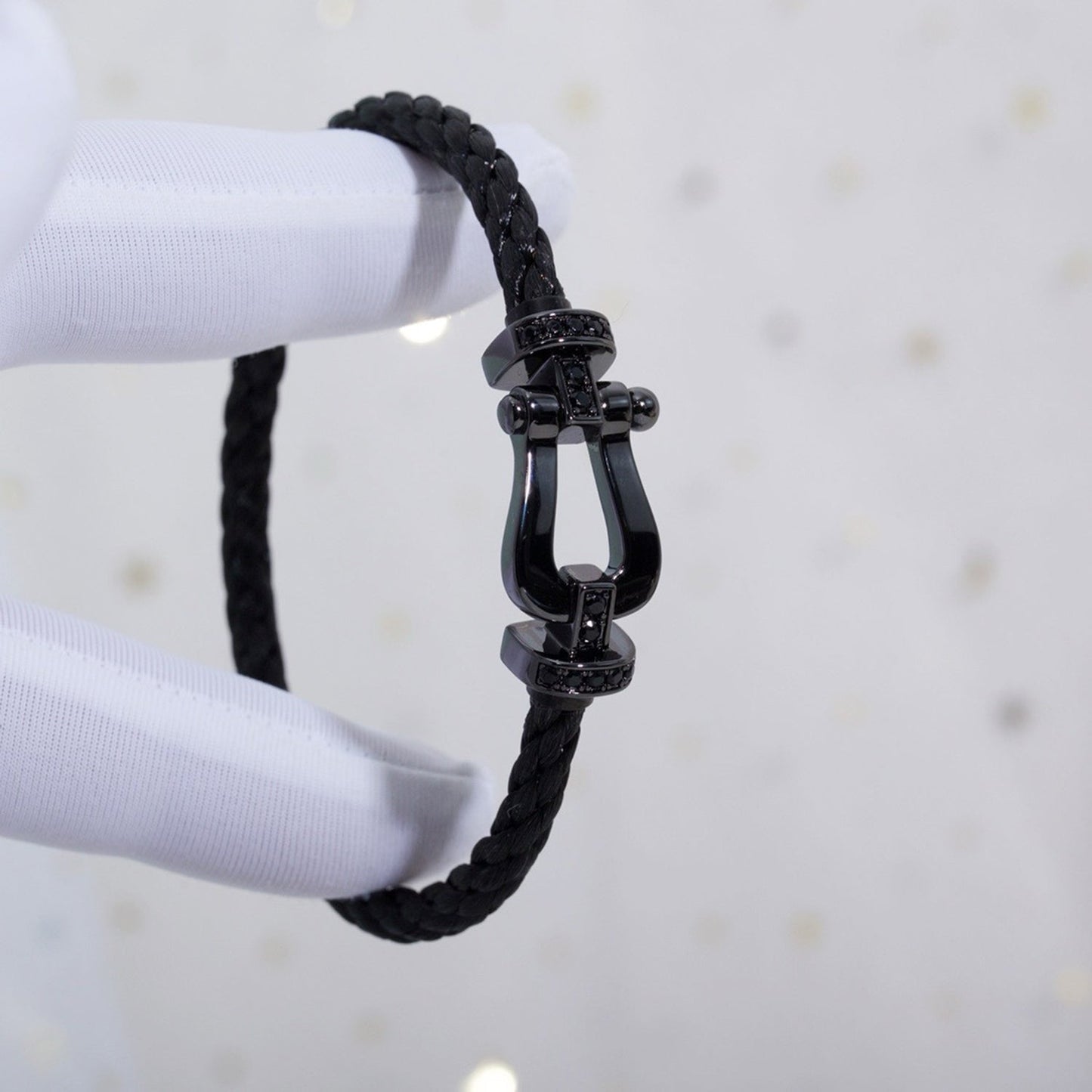 [Psychic Jewelrys]FORCE LARGE SERIES HORSESHOE BLACK SAMURAI BRACELET