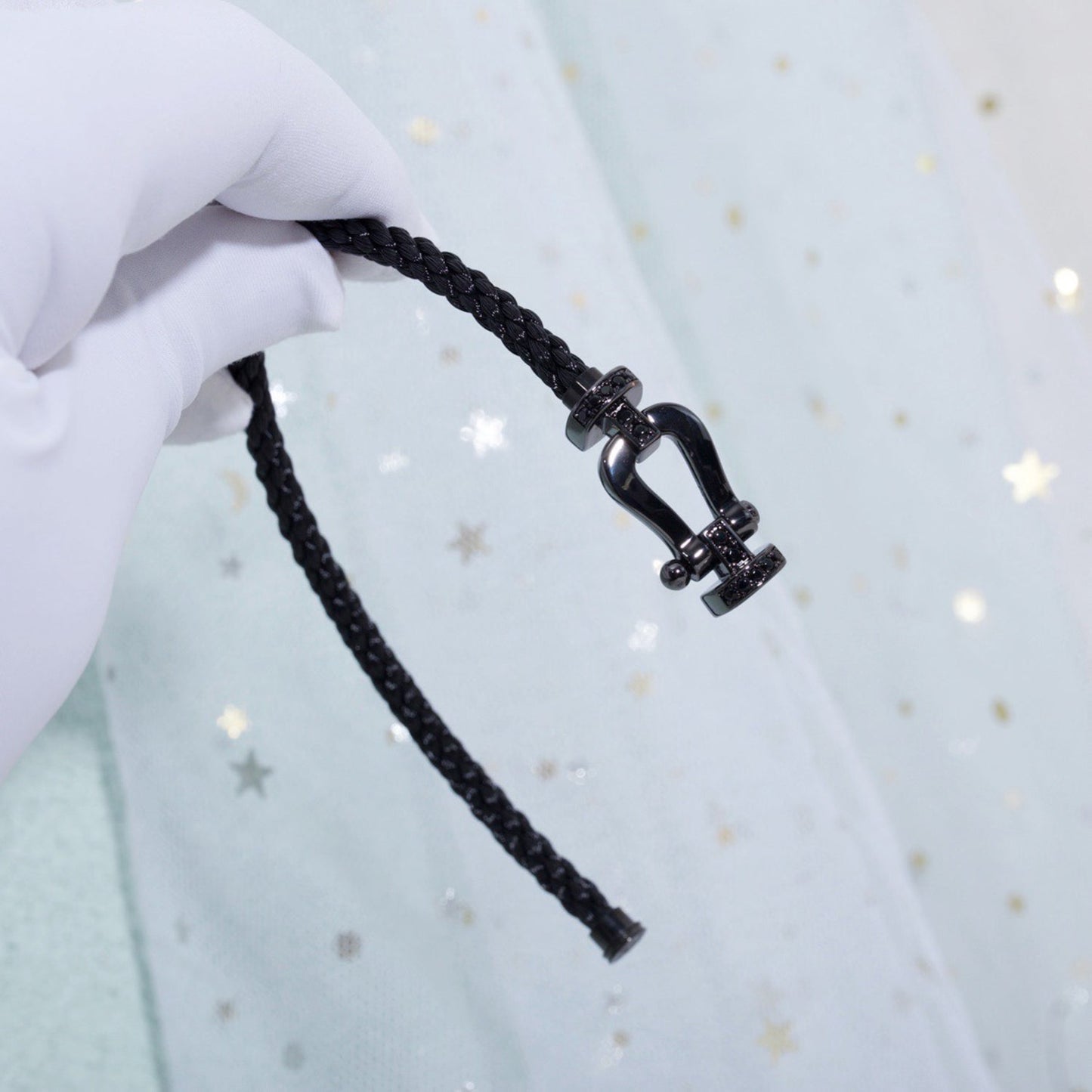 [Psychic Jewelrys]FORCE LARGE SERIES HORSESHOE BLACK SAMURAI BRACELET