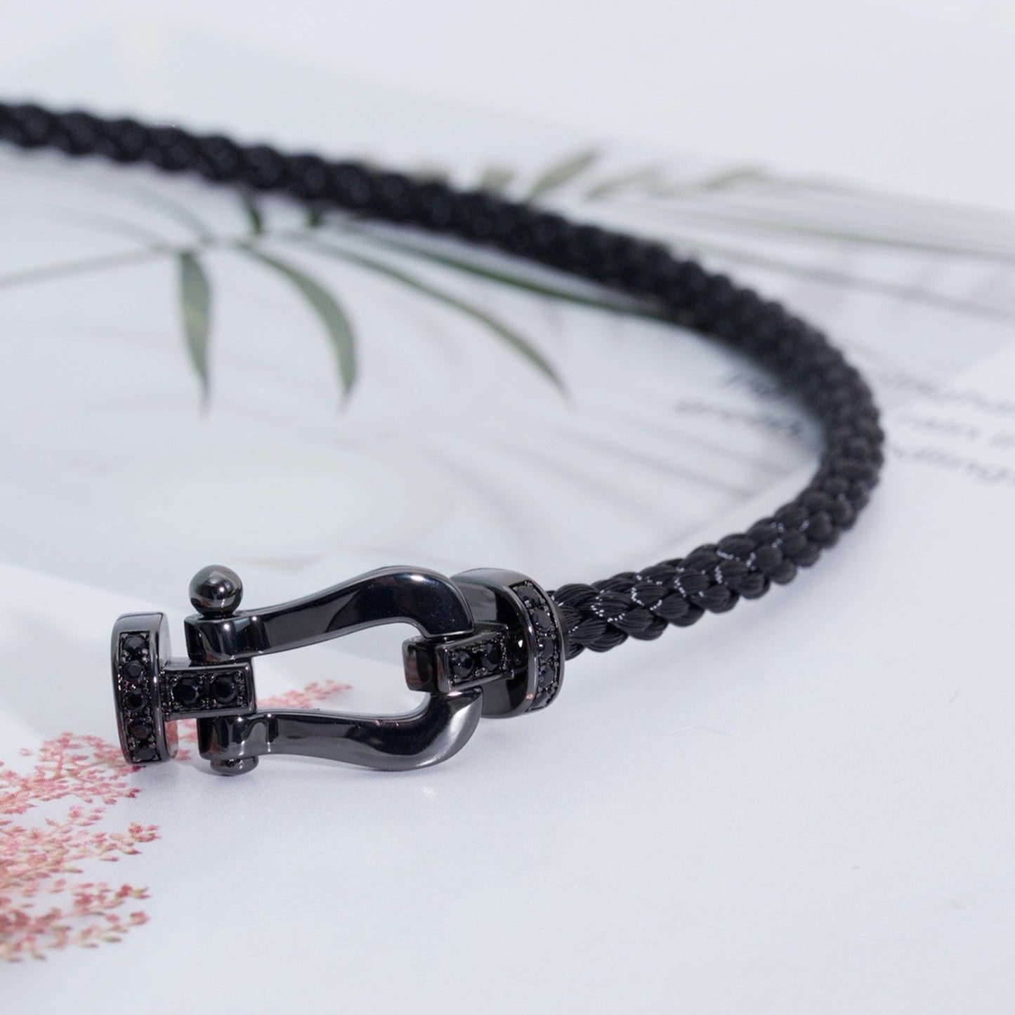 [Psychic Jewelrys]FORCE LARGE SERIES HORSESHOE BLACK SAMURAI BRACELET