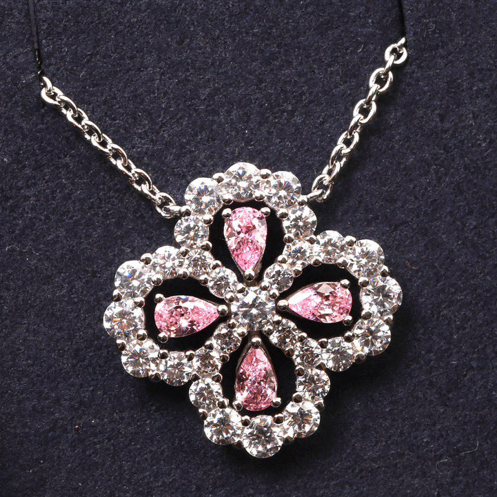 [Psychic Jewelrys]LOOP NECKLACE FULL MOTIF DIAMOND 16MM MULTIPLE COLORS