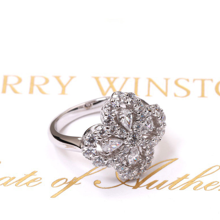 [Psychic Jewelrys]LOOP RING FULL MOTIF DIAMOND 16MM SILVE