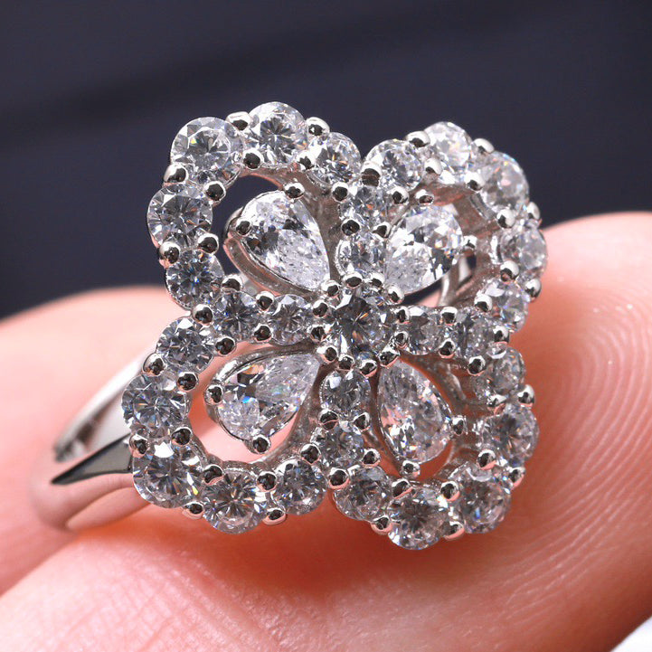 [Psychic Jewelrys]LOOP RING FULL MOTIF DIAMOND 16MM SILVE