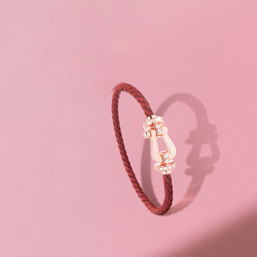 [Psychic Jewelrys]FORCE 10 HALF DIAMOND PINK GOLD RED CORDERI LARGE AND MEDIUM MODEL
