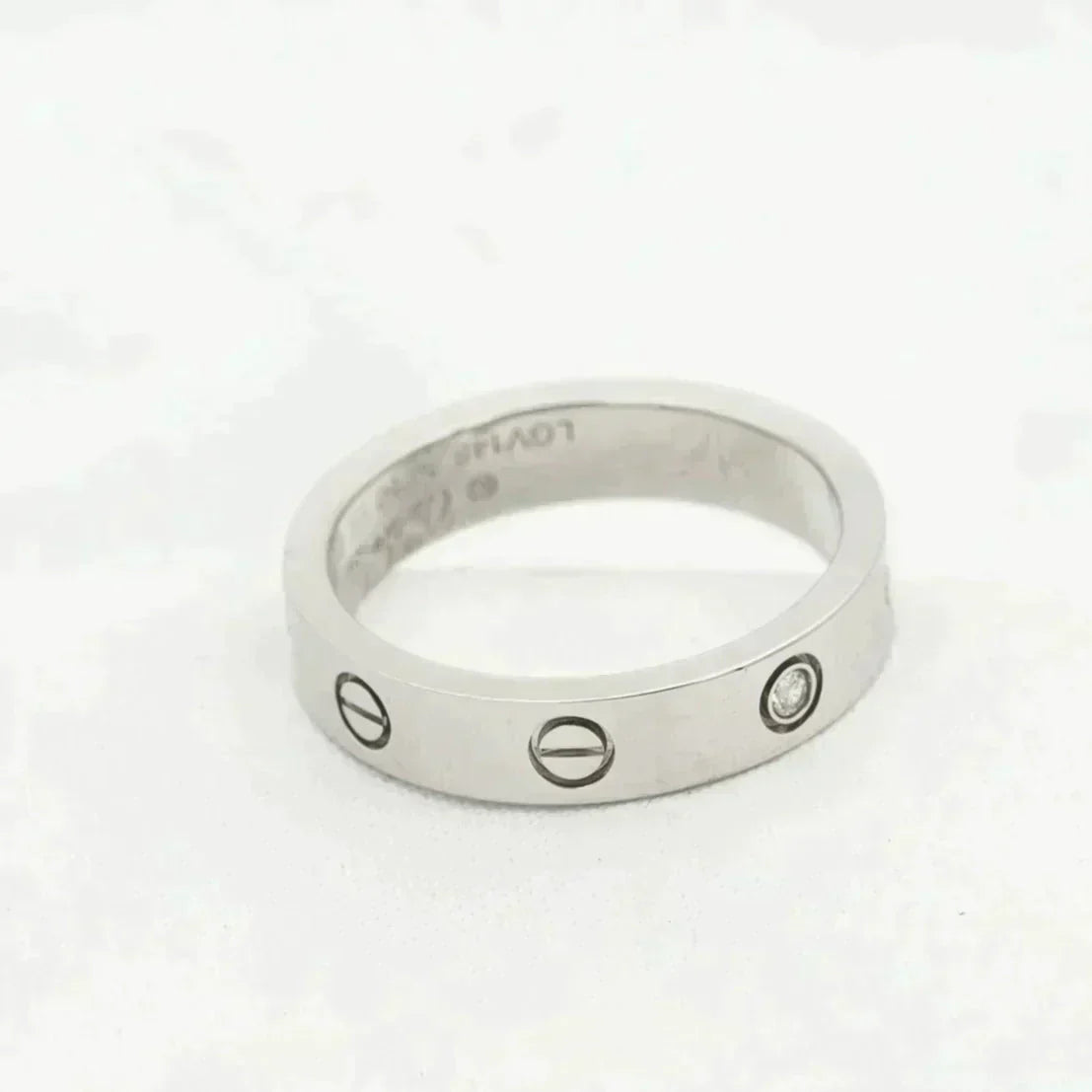 [Psychic Jewelrys]LOVE RING 4MM 1 DIAMOND SILVER