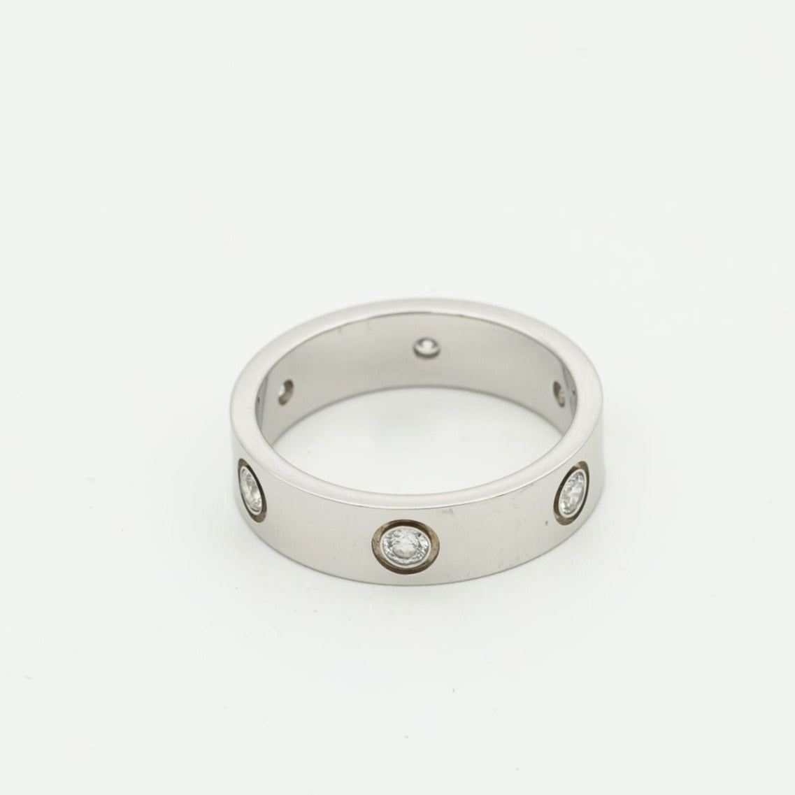 [Psychic Jewelrys]LOVE RING 5.5MM 6 DIAMONDS SILVER