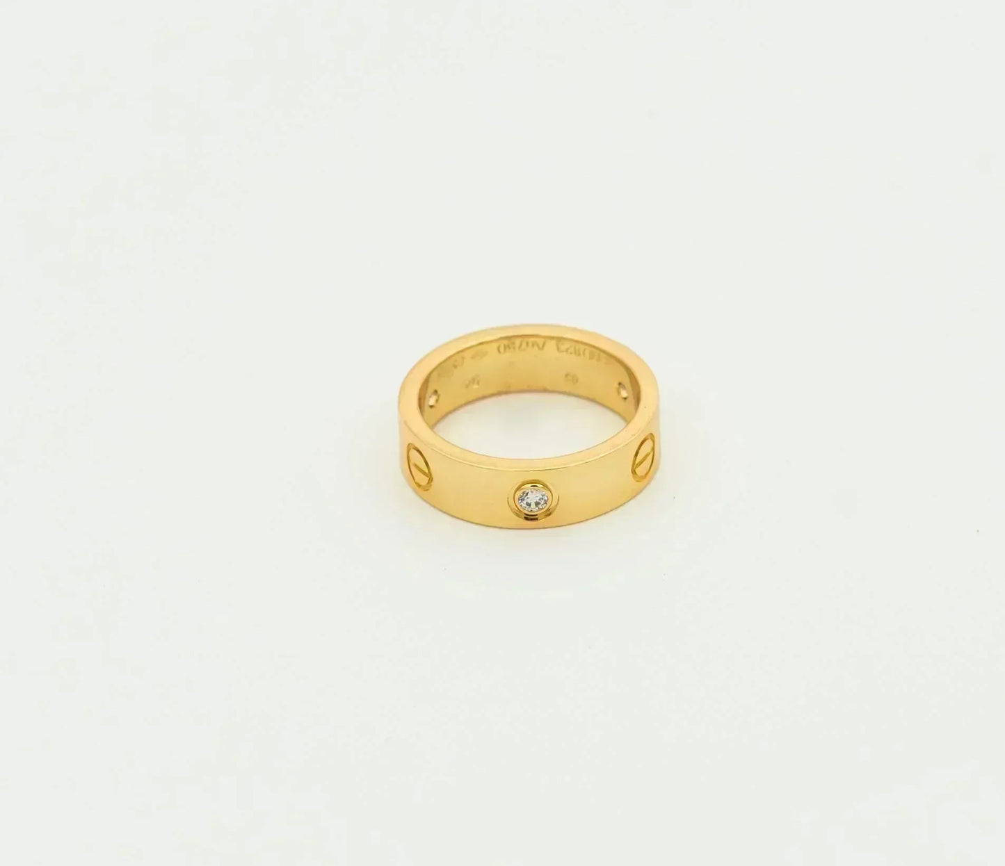 [Psychic Jewelrys]LOVE RING 5.5MM 3 DIAMONDS GOLD