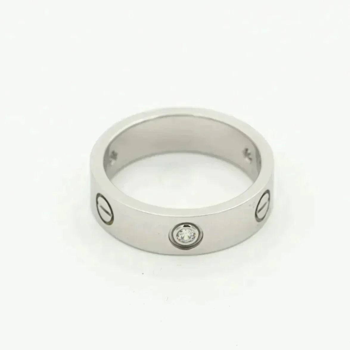 [Psychic Jewelrys]LOVE RING 5.5MM 3 DIAMONDS SILVER