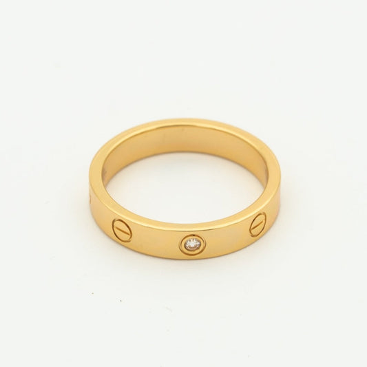 [Psychic Jewelrys]LOVE RING 4MM 1 DIAMOND PINK GOLD