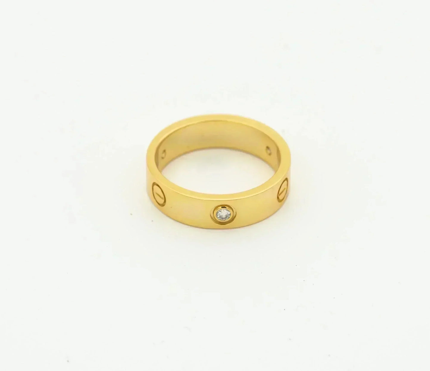 [Psychic Jewelrys]LOVE RING 4MM 1 DIAMOND GOLD