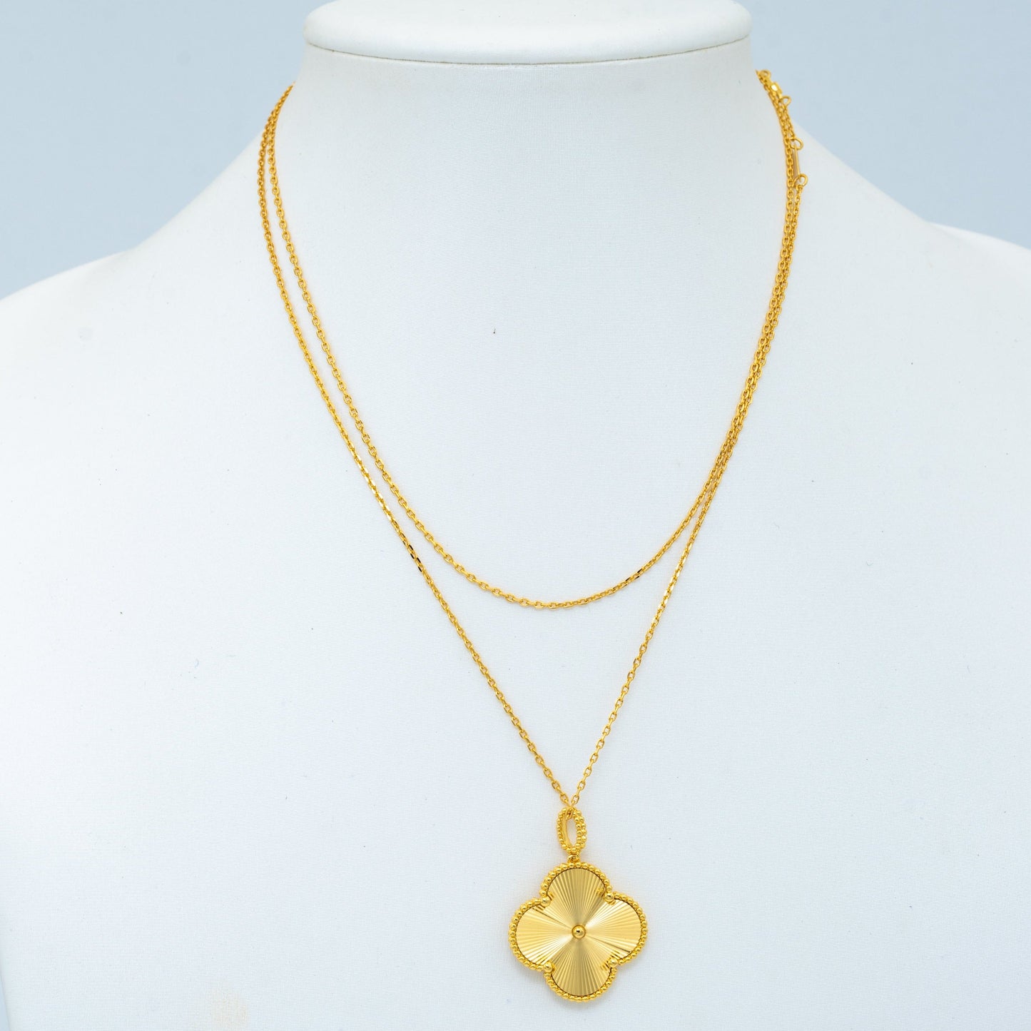 [Psychic Jewelrys]CLOVER 25MM PEDANT NECKLACE GOLD