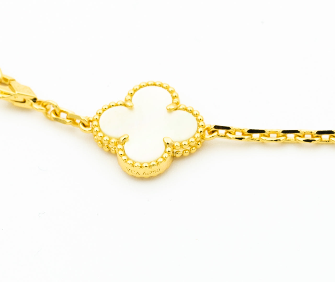 [Psychic Jewelrys]CLOVER BRACELET 5 MOTIFS ONYX MOP