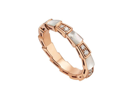 [Psychic Jewelrys]SERPENTI RING PINK GOLD DIAMOND MOP 3MM