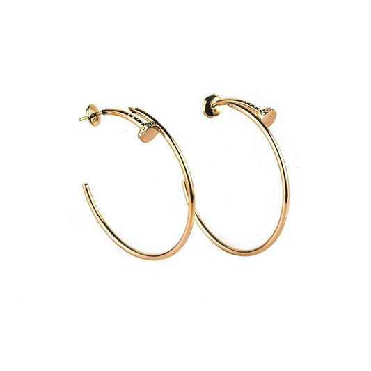 [Psychic Jewelrys]JUSTE EARRINGS GOLD DIAMONDS 1.8MM