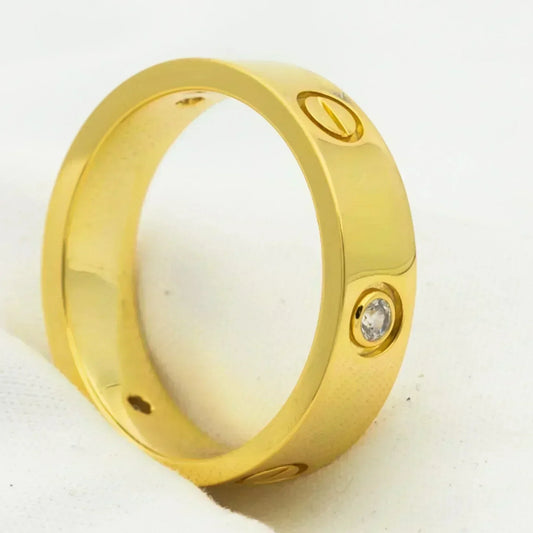 [Psychic Jewelrys]LOVE RING 5.5MM 3 DIAMONDS GOLD